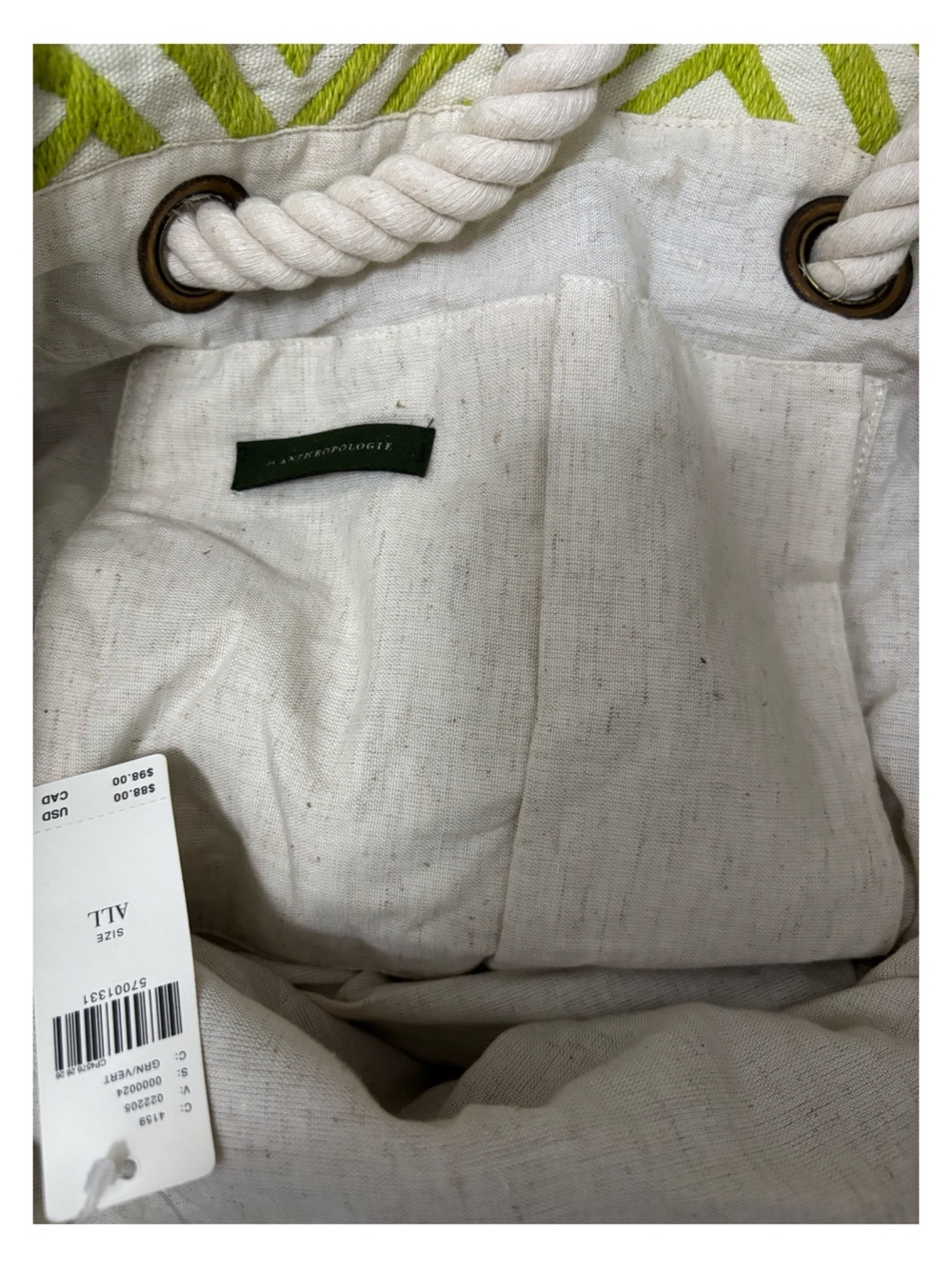 NWT Anthropologie Geometric Design Tote Bag - Picture 10 of 11